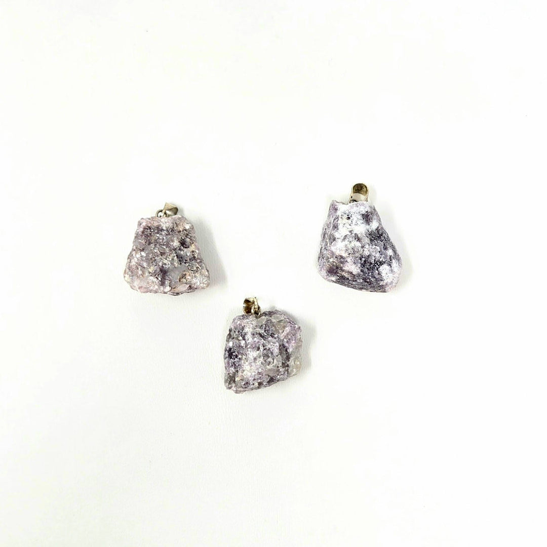 Lepidolite Rough Crystal Pendant | The Harmony Store Pendant