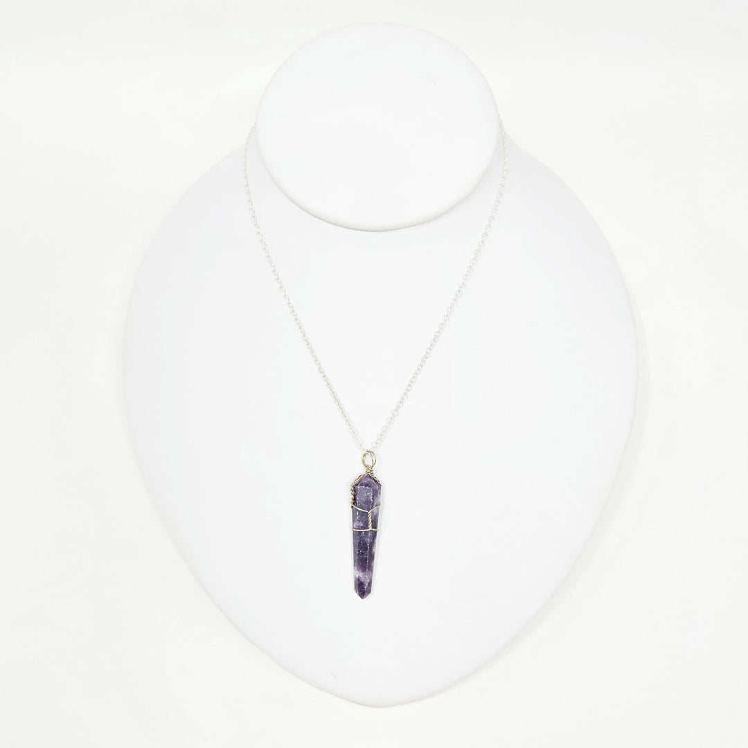Lepidolite Wire Wrapped Pendant | The Harmony Store Pendant