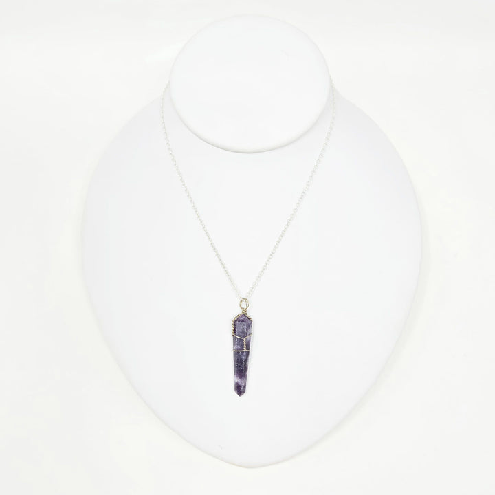 Lepidolite Wire Wrapped Pendant | The Harmony Store Pendant