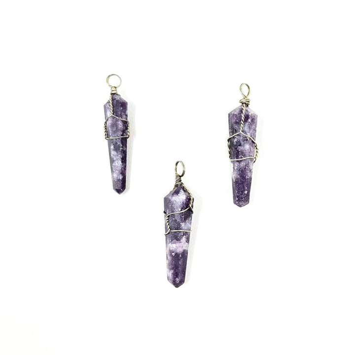 Lepidolite Wire Wrapped Pendant | The Harmony Store Pendant