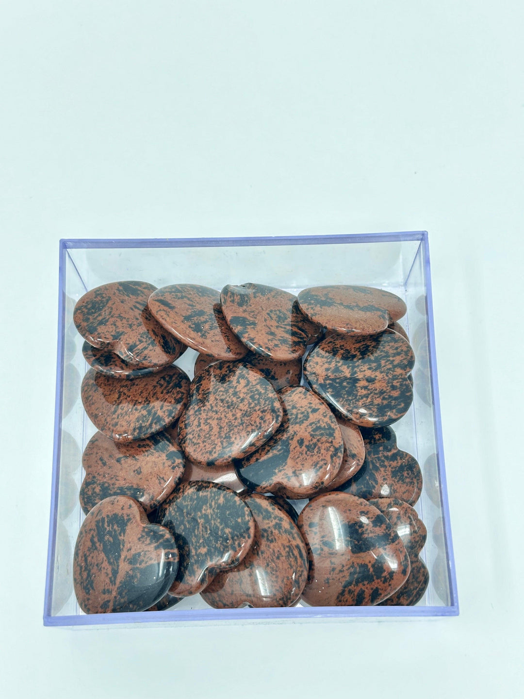 Mahogany Obsidian Flat Heart | The Harmony Store Heart