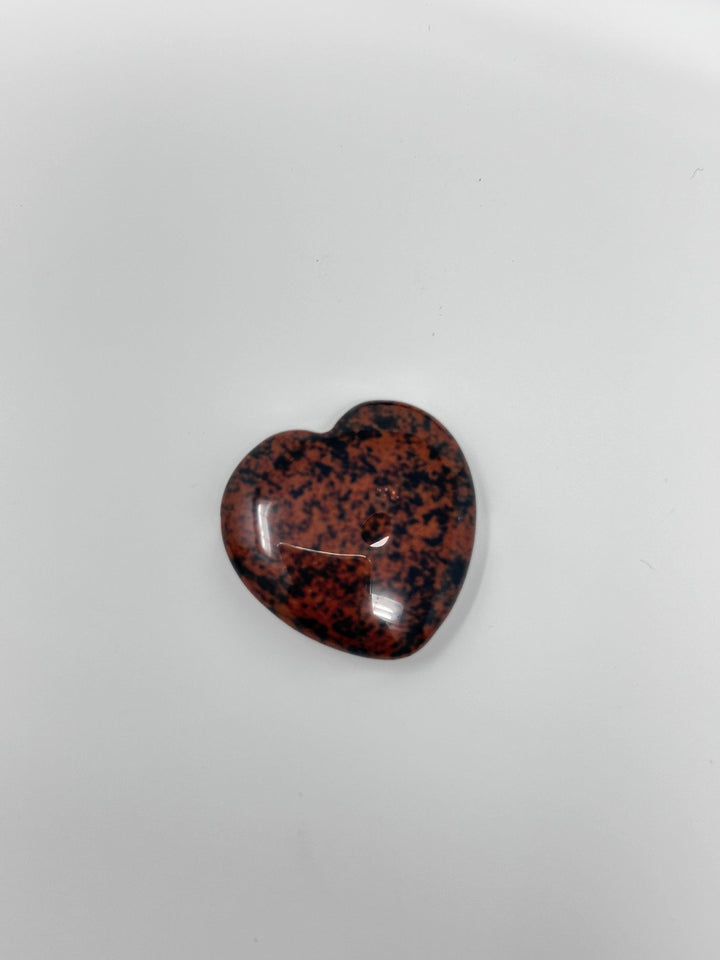 Mahogany Obsidian Flat Heart | The Harmony Store Heart