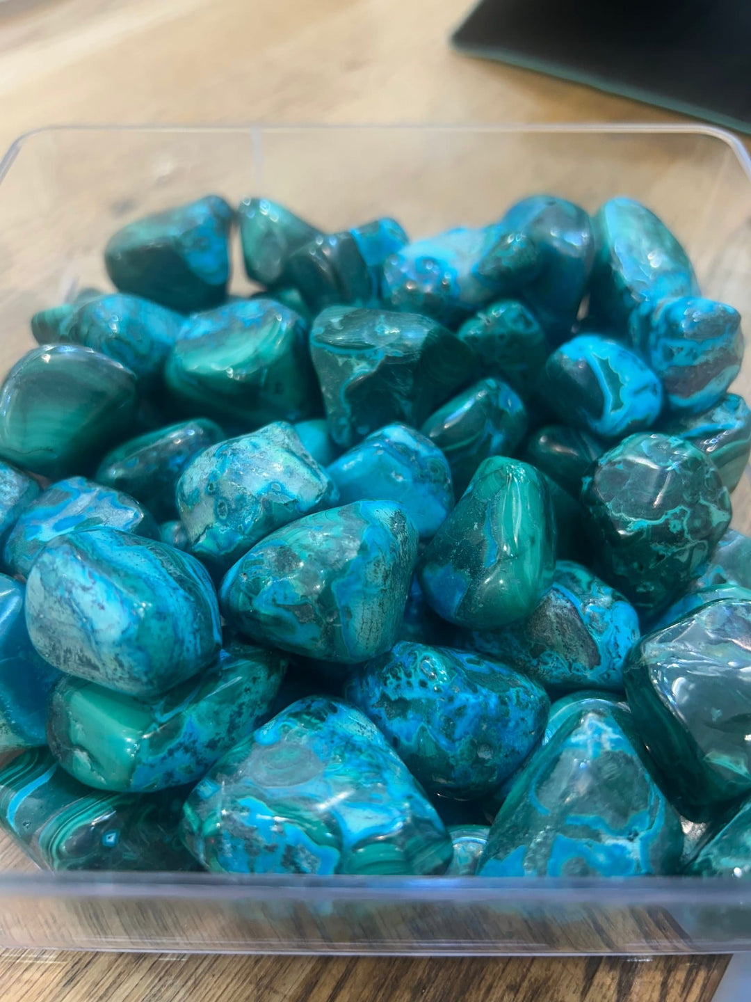 Malachite Chrysocolla XL Tumbled Stone | The Harmony Store Tumbled Stone