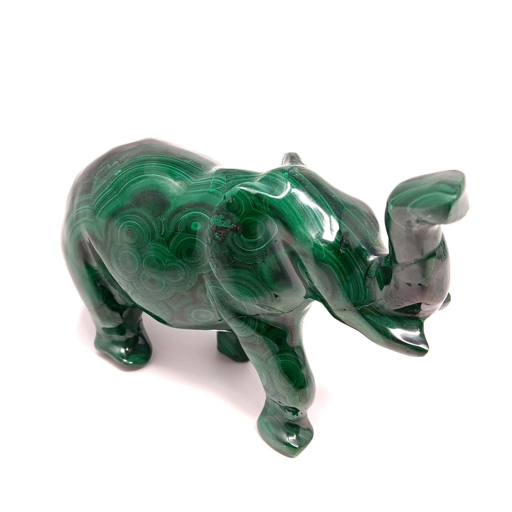 Malachite Elephant Figurine | The Harmony Store Carving