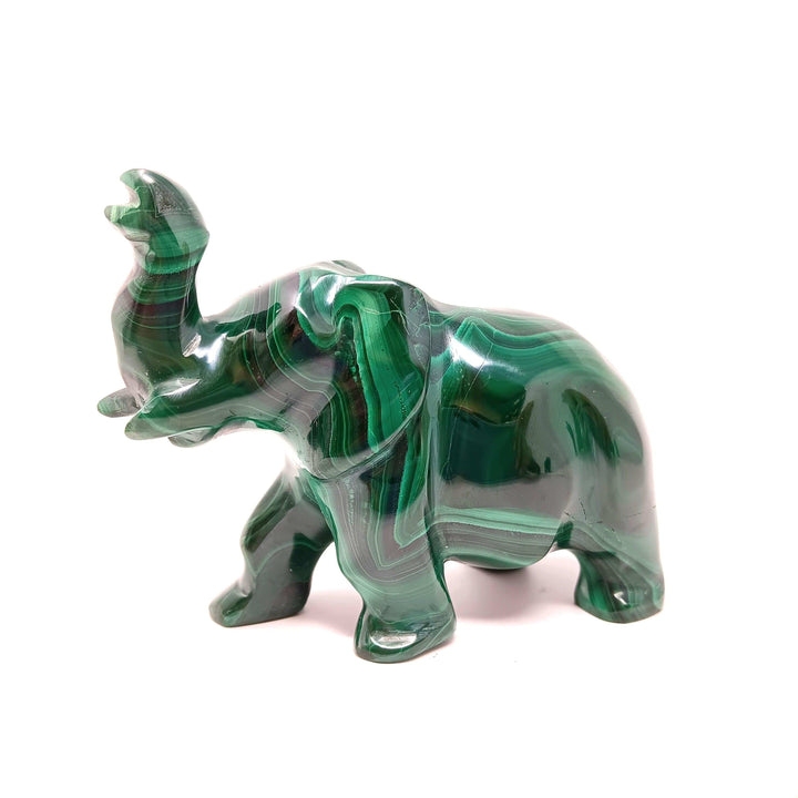 Malachite Elephant Figurine | The Harmony Store Carving