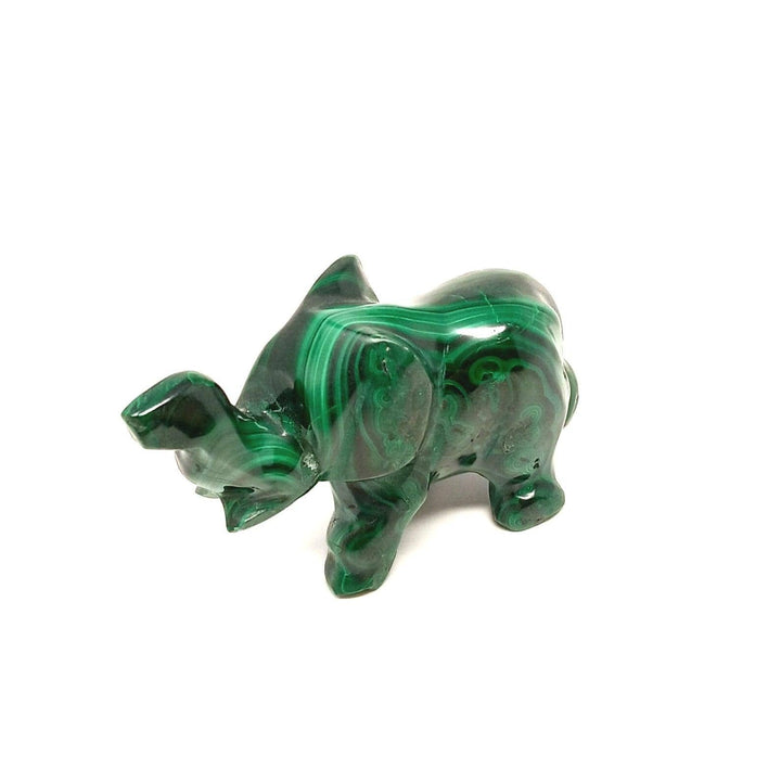 Malachite Elephant Figurine | The Harmony Store Carving