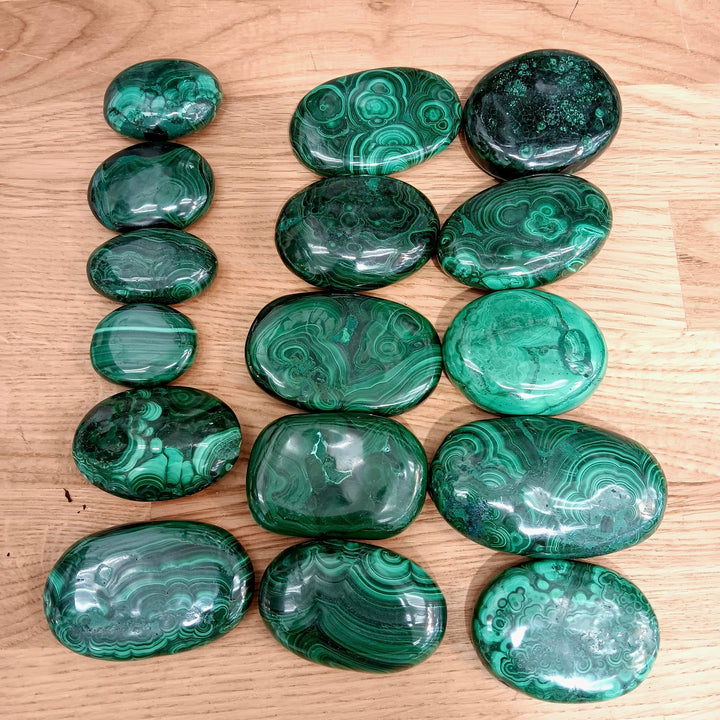 Malachite Palm Stone - The Harmony Store