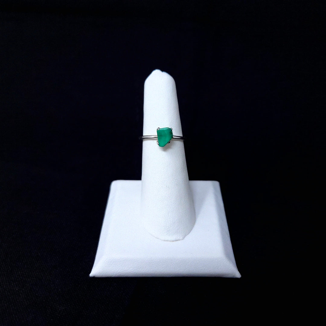 Malachite Prong Small 925 Ring | The Harmony Store Ring
