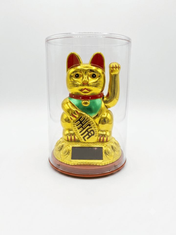 Maneki Neko Gold Lucky Cat Battery | The Harmony Store Home Decor