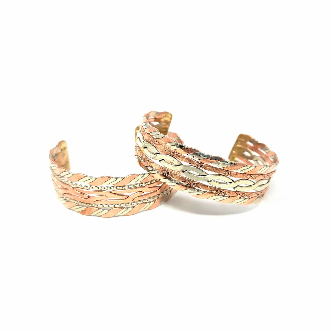 Men's Multi-Tone Copper Woven Bracelet | The Harmony Store
