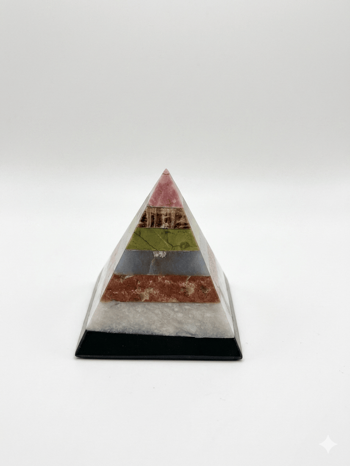 Chakra Style Mix Crystal Pyramid | The Harmony Store Pyramid