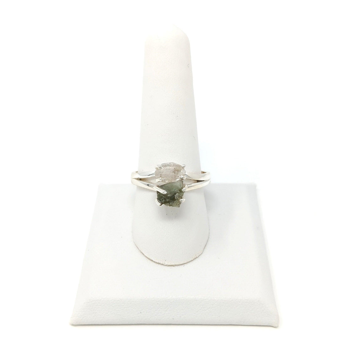 Moldavite &amp; Herkimer Diamond 925 Ring | The Harmony Store Ring
