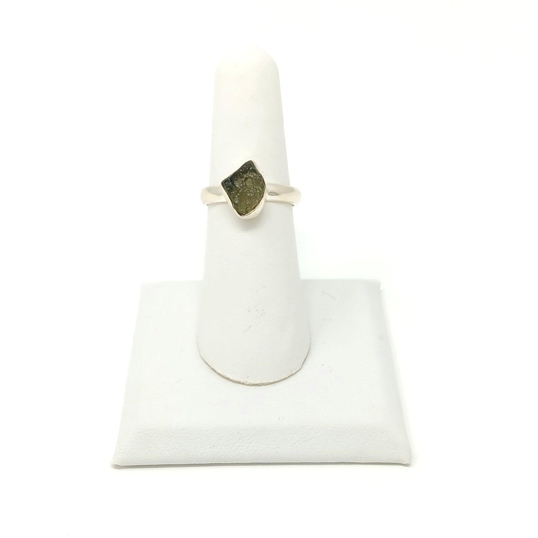 Moldavite Rough 925 Silver Ring | The Harmony Store Rough