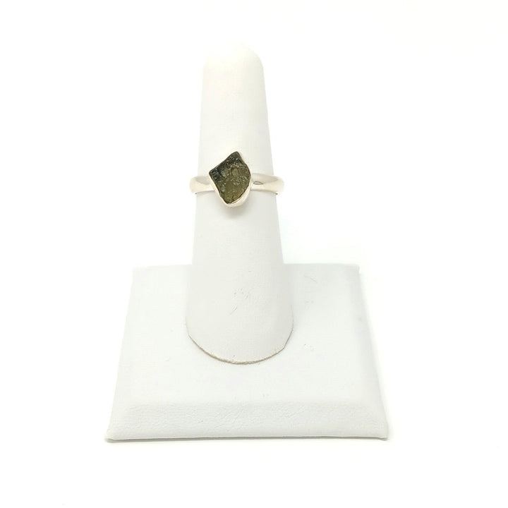 Moldavite Rough 925 Silver Ring | The Harmony Store Rough