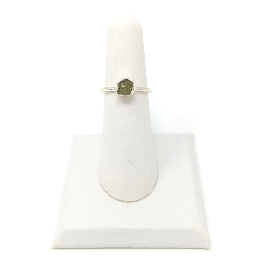 Moldavite Rough Ring Simple - The Harmony Store