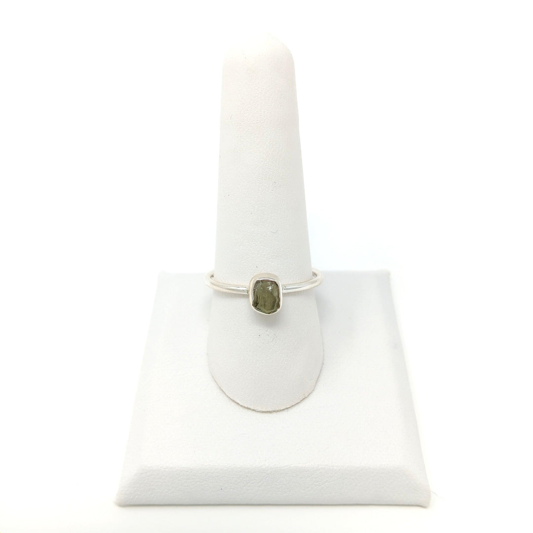 Moldavite Rough Ring Simple - The Harmony Store