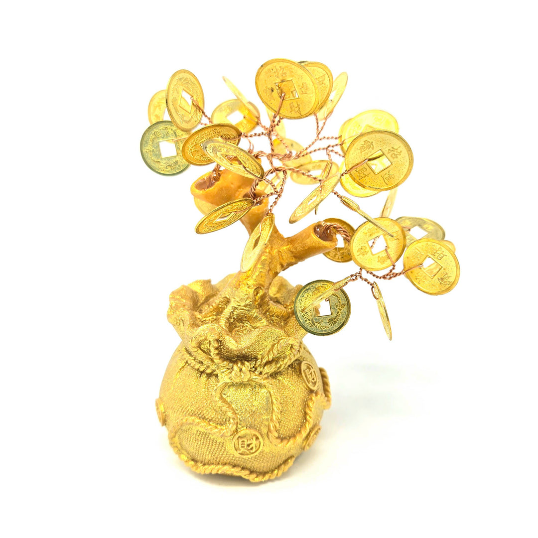 Money Bag Tree with Coins Feng Shui Decor | The Harmony Store