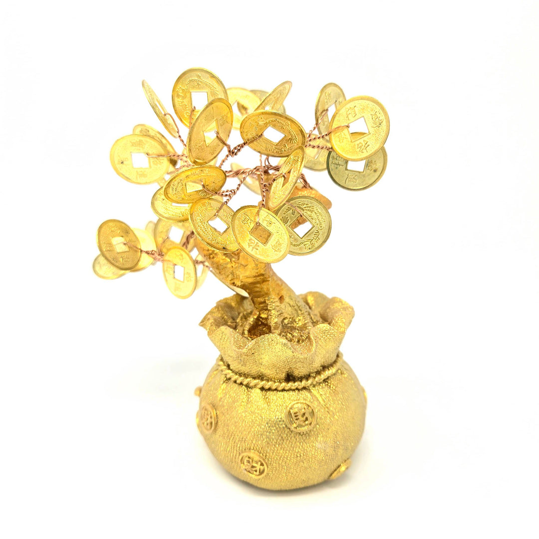 Money Bag Tree with Coins Feng Shui Decor | The Harmony Store