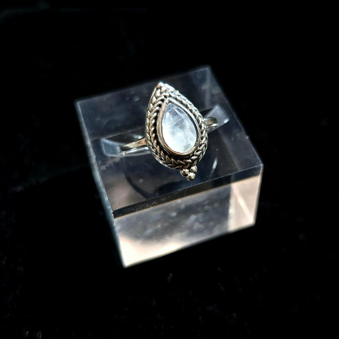 Moonstone Faceted Silver Ring | The Harmony Store Ring