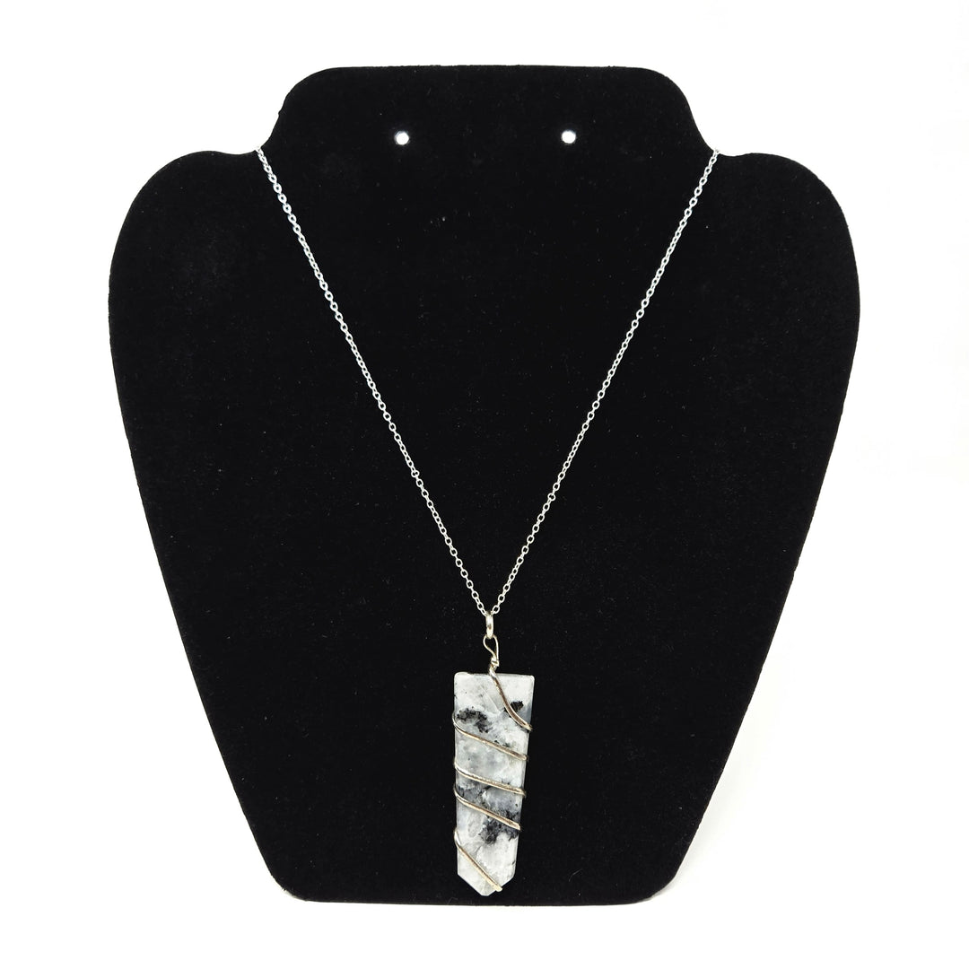 Moonstone Flat Spiral Pendant (2") | Harmony Store Pendant