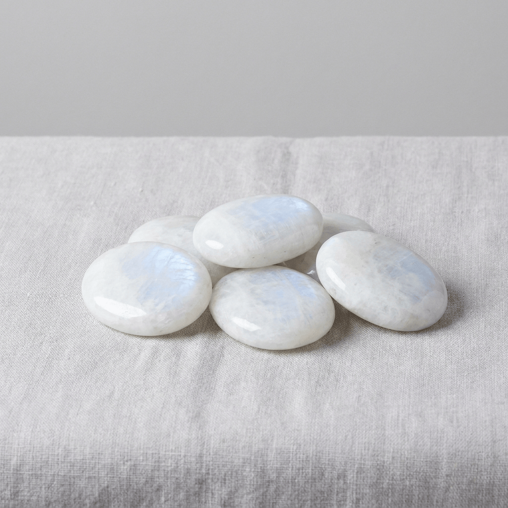 Moonstone Flat Tumbled Stone | The Harmony Store Flat Tumbled
