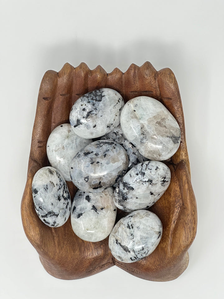 Moonstone Palm Stone 75-125g | The Harmony Store Palm Stone
