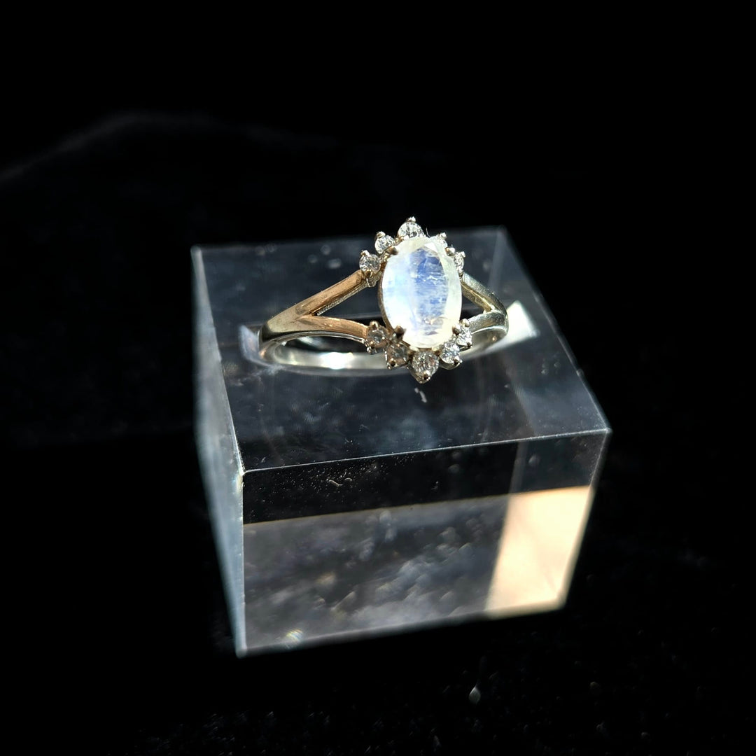 Moonstone Faceted Swarovski 925 Ring | The Harmony Store Ring