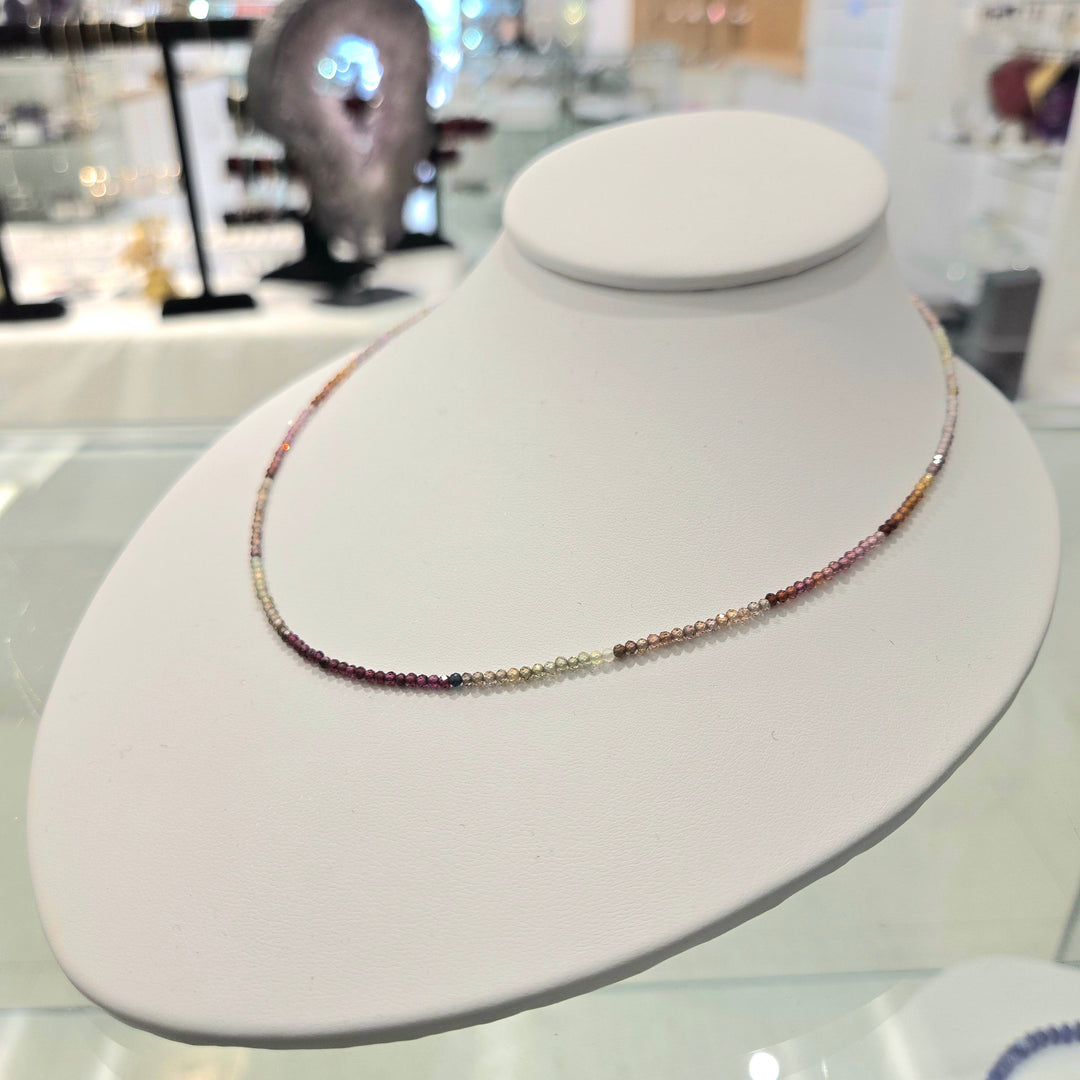 Multicolor Sapphire Micro Necklace | The Harmony Store Necklace