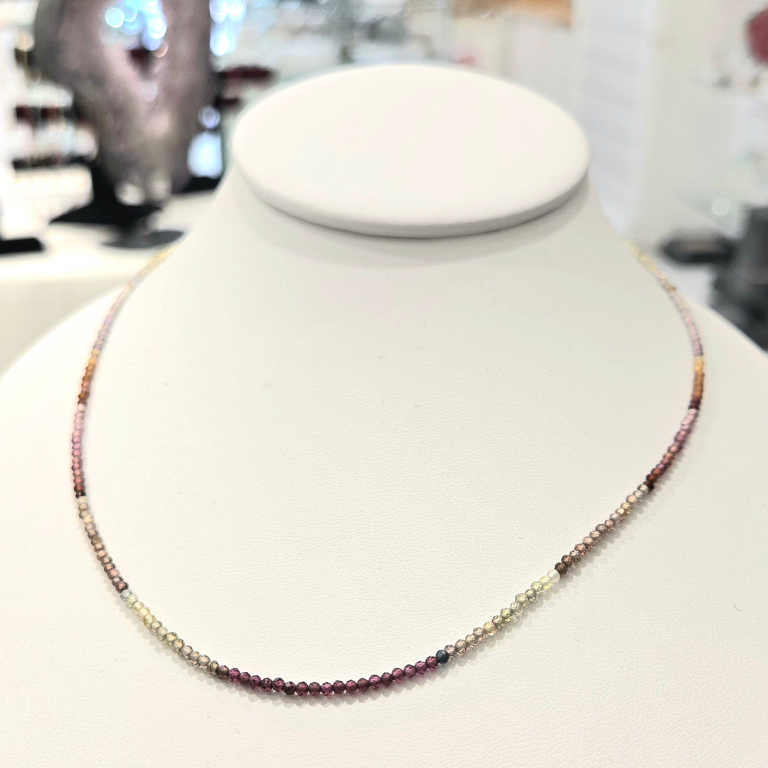 Multicolor Sapphire Micro Necklace | The Harmony Store Necklace
