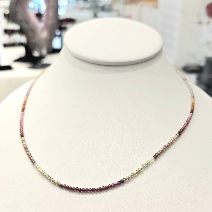 Multicolor Sapphire Micro Necklace | The Harmony Store Necklace