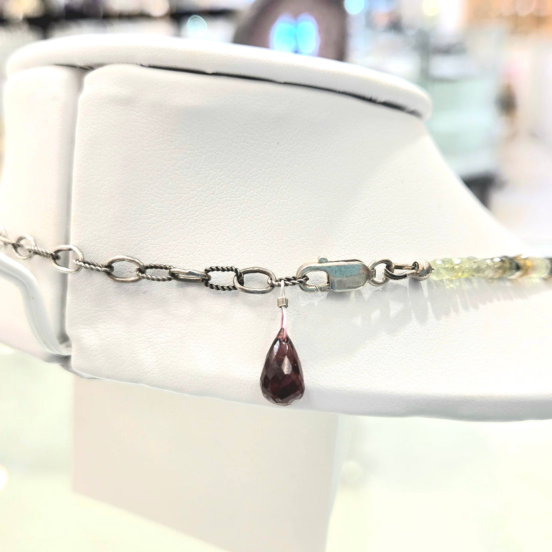 Multicolor Tourmaline Micro Necklace 3mm | The Harmony Store Necklace