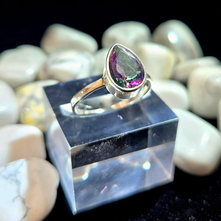 Mystic Topaz Faceted 925 Ring Medium | The Harmony Store Ring