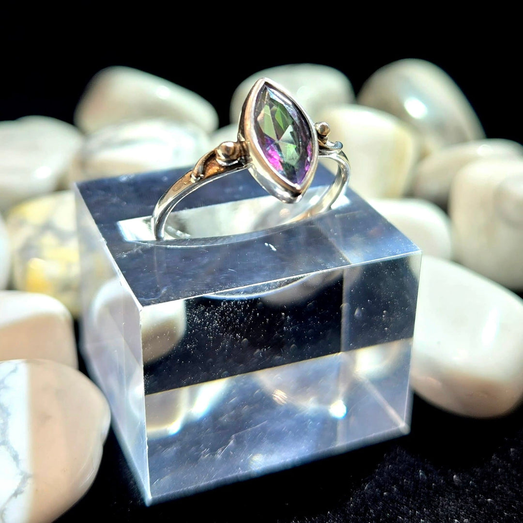 Mystic Topaz Faceted Silver Ring | The Harmony Store Ring