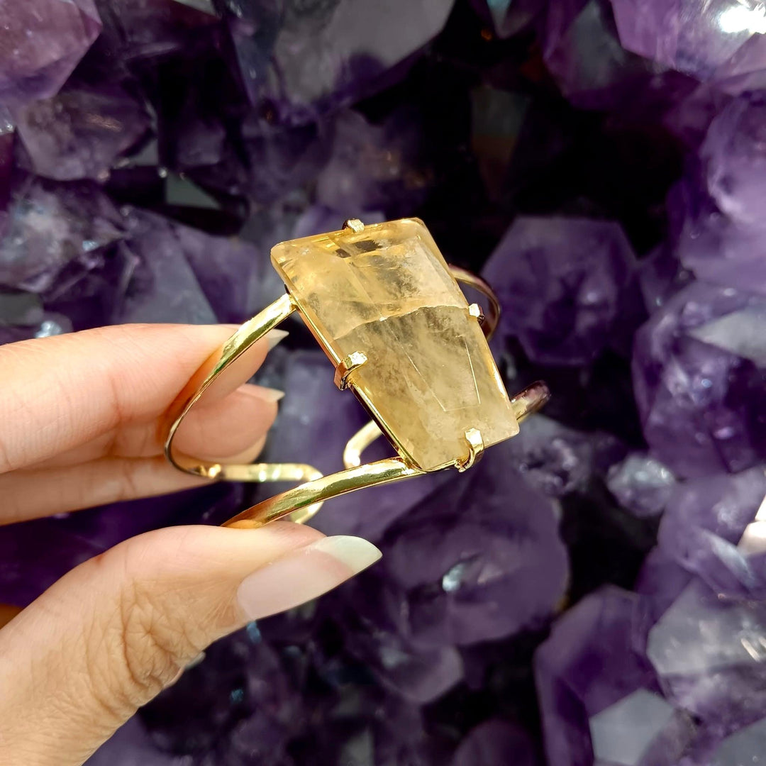 Natural Citrine Faceted Arc Bracelet | The Harmony Store Natural Citrine