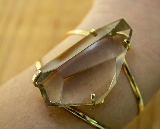 Natural Citrine Faceted Arc Bracelet | The Harmony Store Natural Citrine