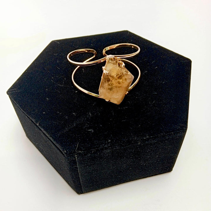 Natural Citrine Faceted Arc Bracelet | The Harmony Store Natural Citrine
