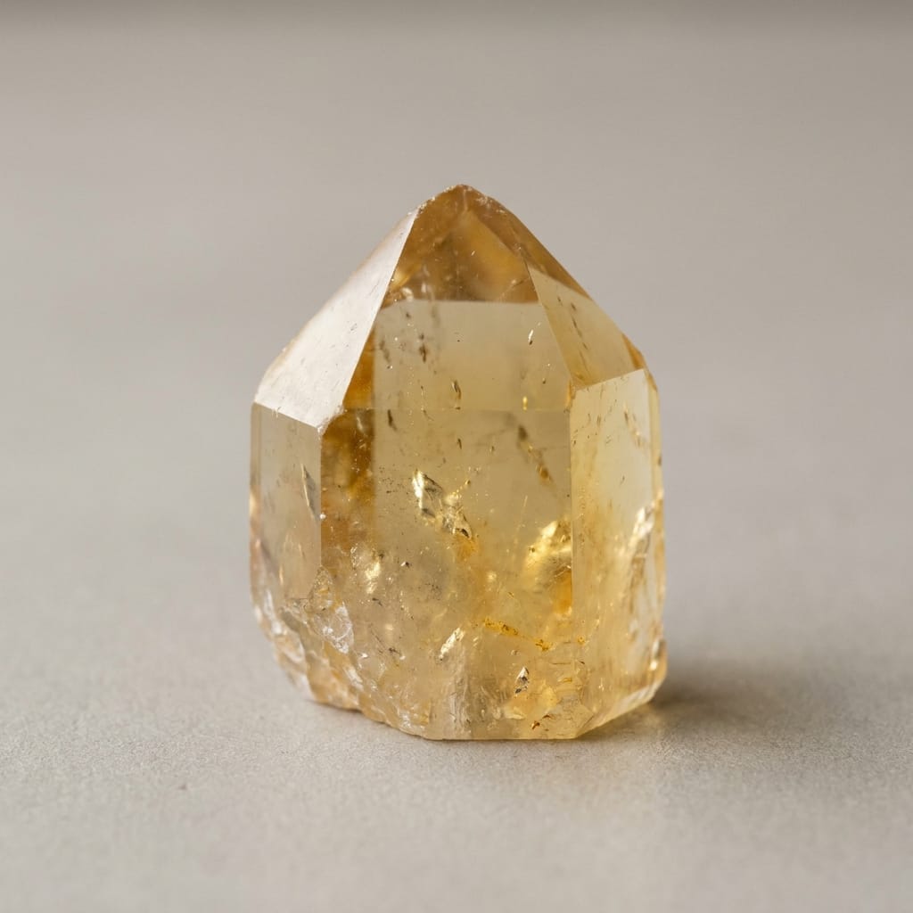 Natural Citrine Point (Brazil) | Unheated | Harmony Store Crystal Point