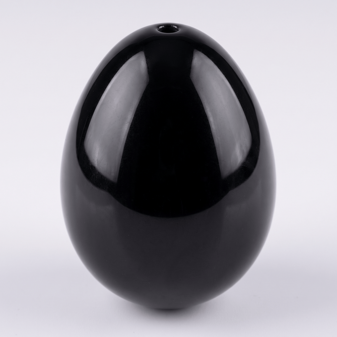 Black Obsidian Yoni Egg Medium | The Harmony Store Egg