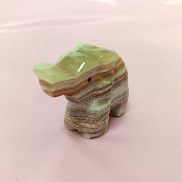 Green Onyx Elephant Carving | The Harmony Store Carving
