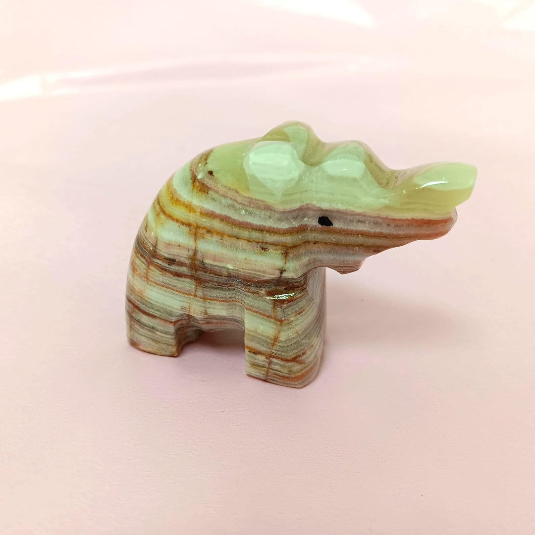 Green Onyx Elephant Carving | The Harmony Store Carving