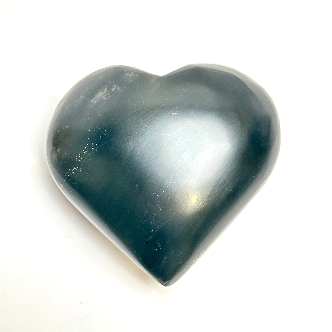 Onyx and Pyrite Heart Crystal | The Harmony Store Onyx with Pyrite
