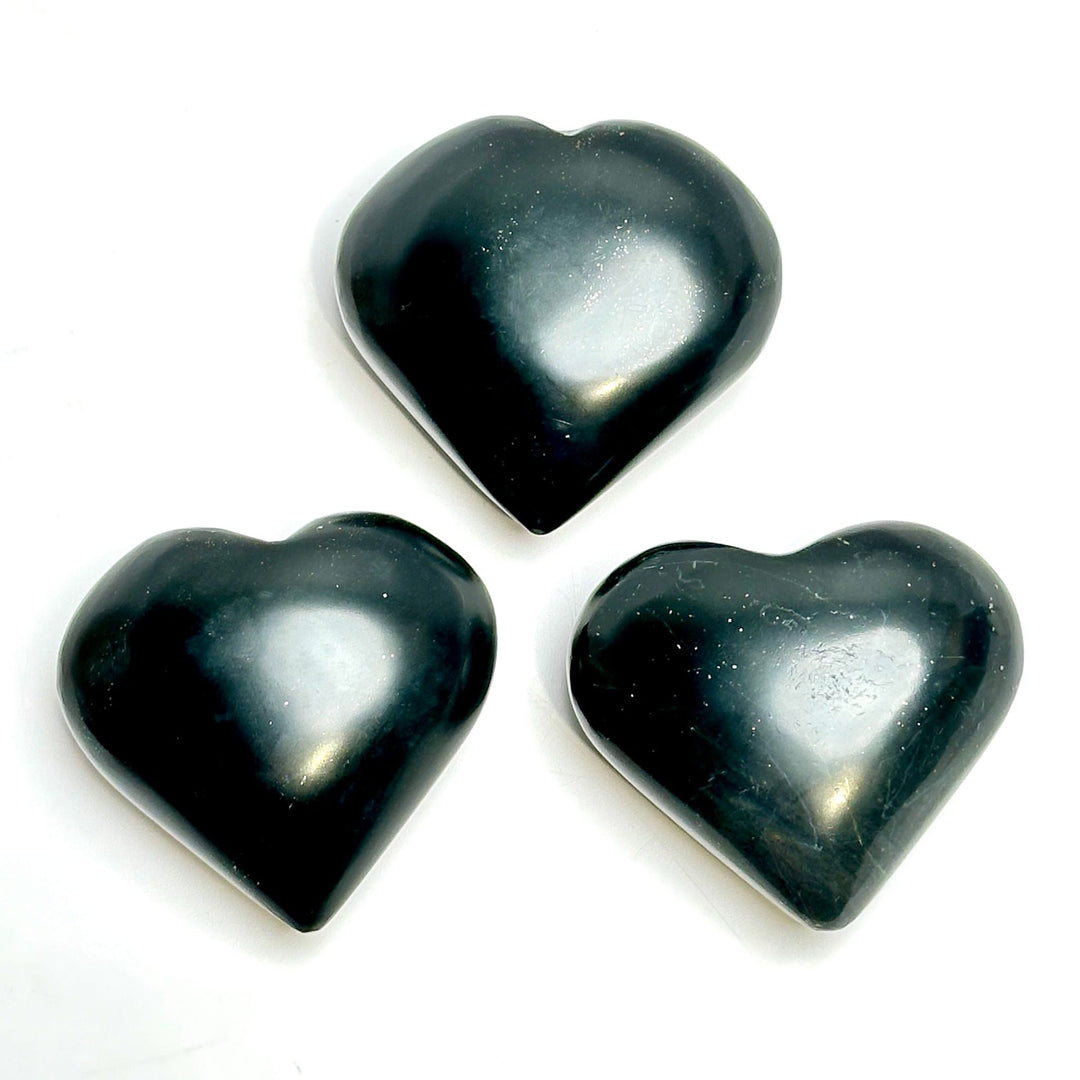 Onyx and Pyrite Heart Crystal | The Harmony Store Onyx with Pyrite