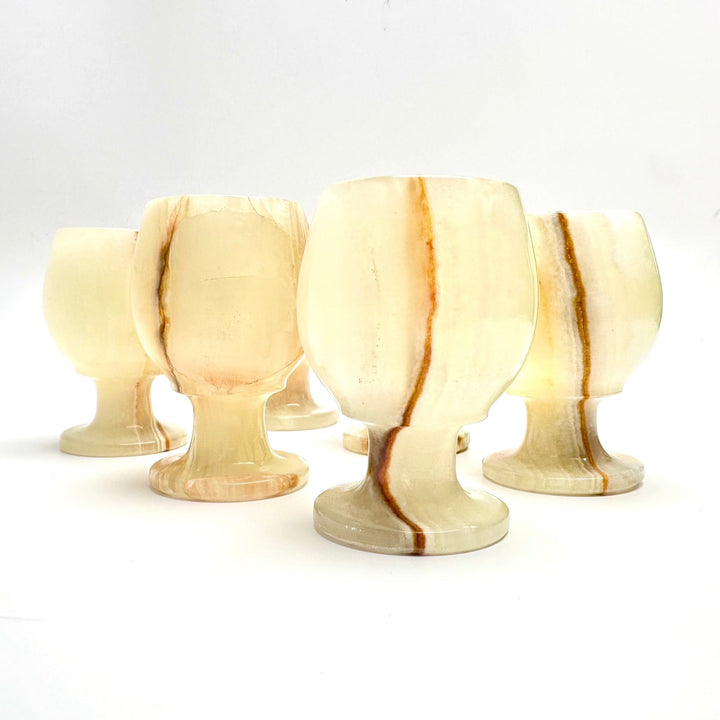 Onyx Sherry Glass Cup Set of 6 | The Harmony Store 6 Pieces : 2"x 3"