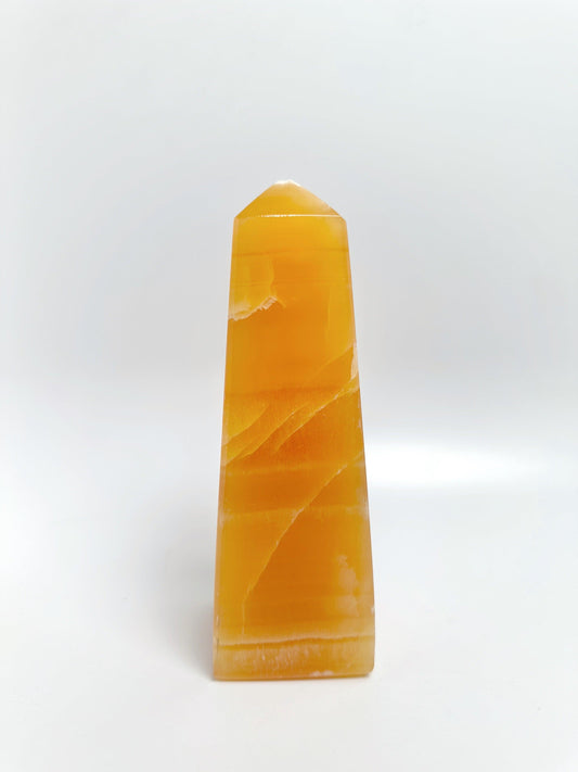 Orange Calcite Obelisk /Tower 800 - 900g - The Harmony Store