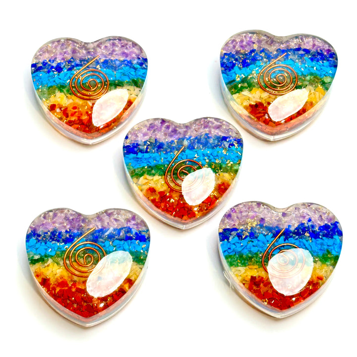 Orgonite Heart - 7 Chakras - The Harmony Store