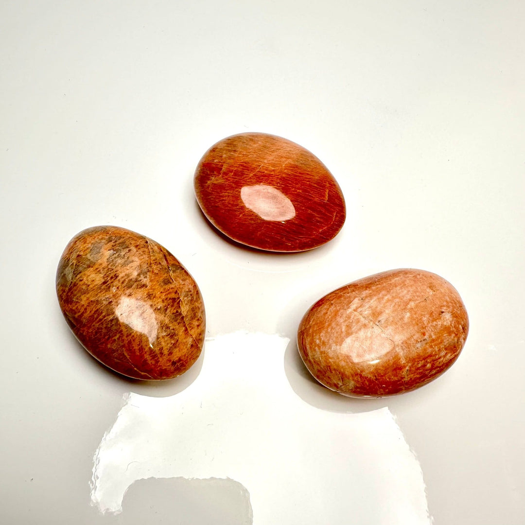 Peach Moonstone Palm Stone | The Harmony Store Palm Stone