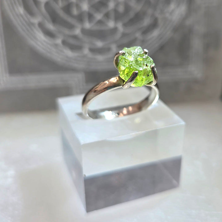 Peridot Rough 925 Silver Ring | The Harmony Store Ring
