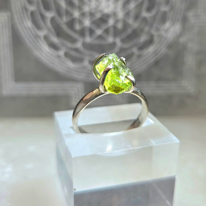 Peridot Rough 925 Silver Ring | The Harmony Store Ring