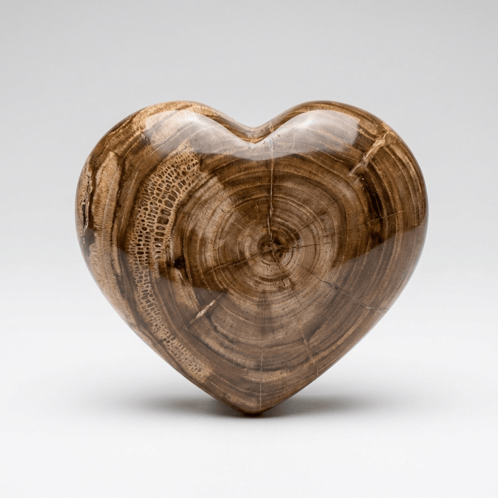 Petrified Wood Heart, Madagascar | The Harmony Store Heart