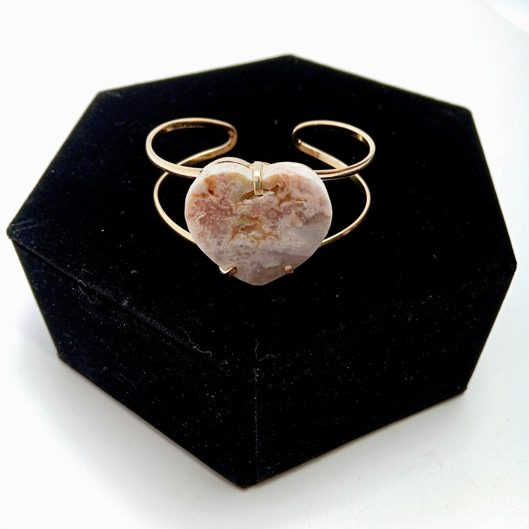 Pink Amethyst Arc Heart Bracelet | The Harmony Store Bracelet